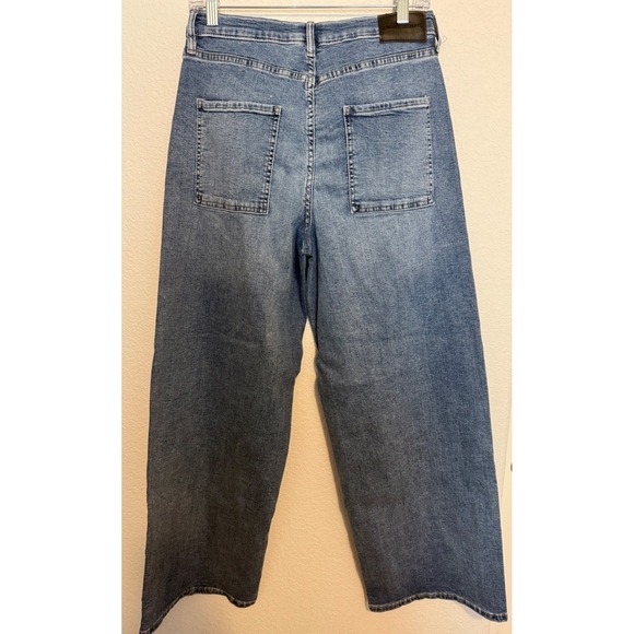 DKNY Jeans Wide Leg Crop Blue Denim High Rise Women's Size 10/30 - Picture 7 of 7